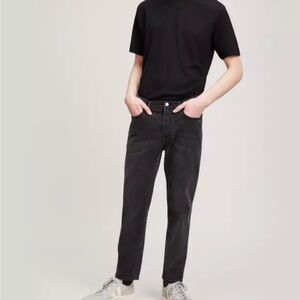 ACNE STUDIOS x BLA KONST Jeans “River Used Black”  30x27 Japanese Denim Cropped
